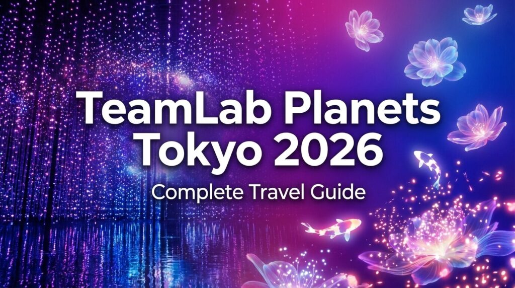 TeamLab Planets Tokyo 2026 - Guide complet avec installations d'art numérique immersives, lumières colorées et fleurs flottantes
