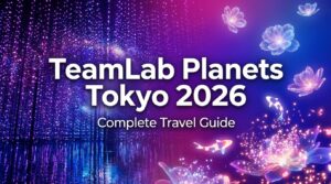 TeamLab Planets Tokyo 2026 - Complete travel guide featuring immersive digital art installations with colorful lights and floating flowers