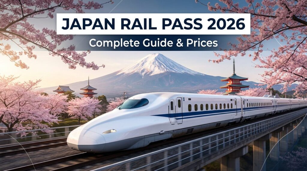 Japan Rail Pass 2026 guide - Shinkansen bullet train with Mount Fuji