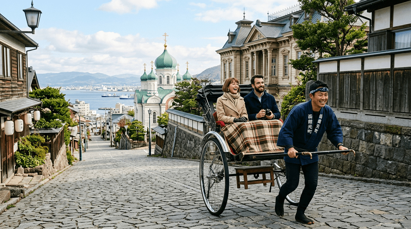 Hakodate Rickshaw Tour through historic streets