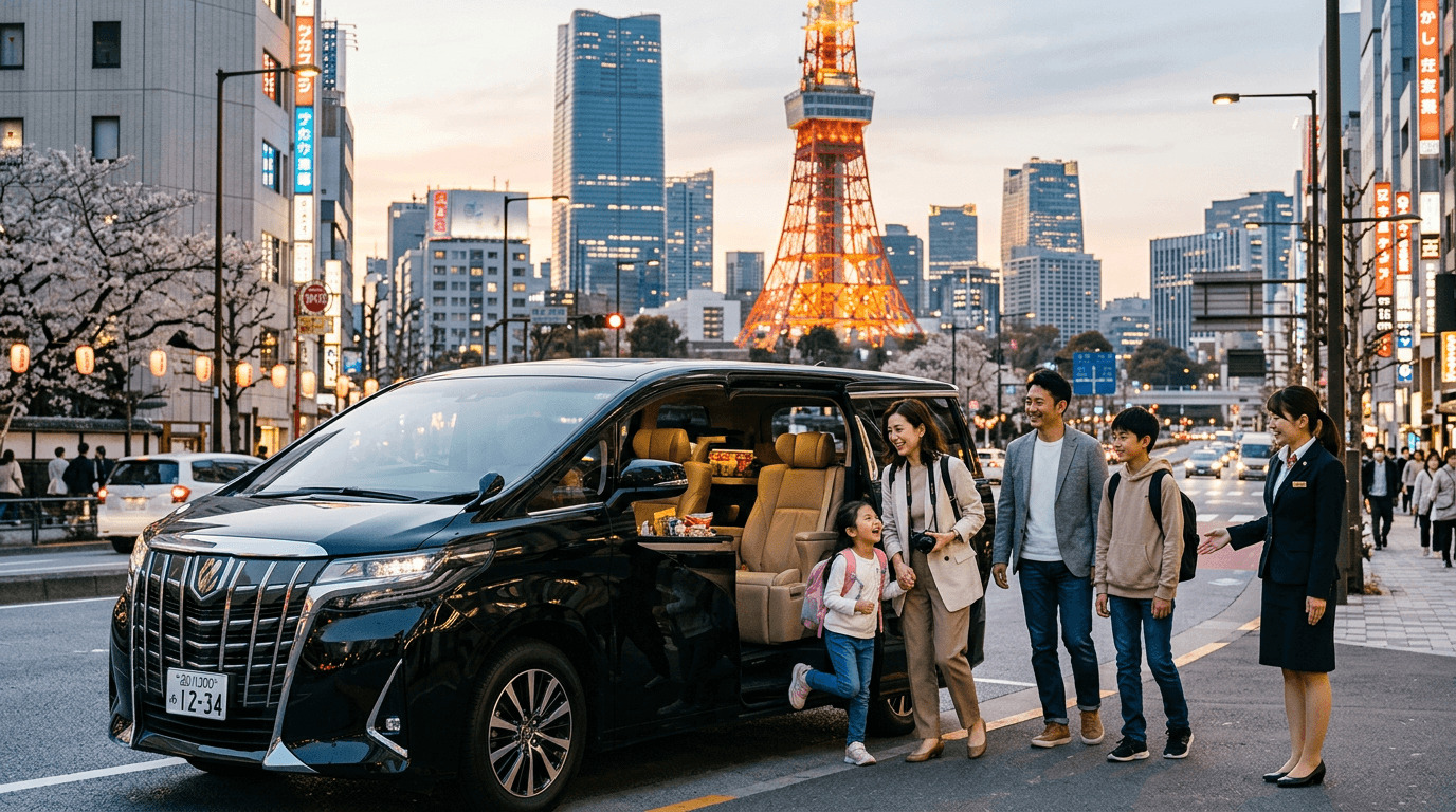 Private Tokyo chartered vehicle tour with comfortable van and city sights