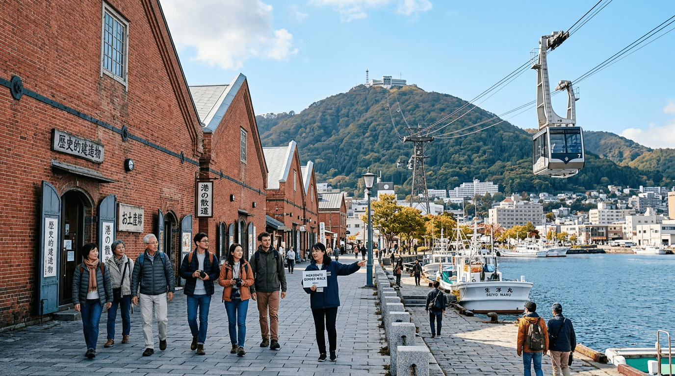 Hakodate historic port walk and Mt Hakodate ropeway tour