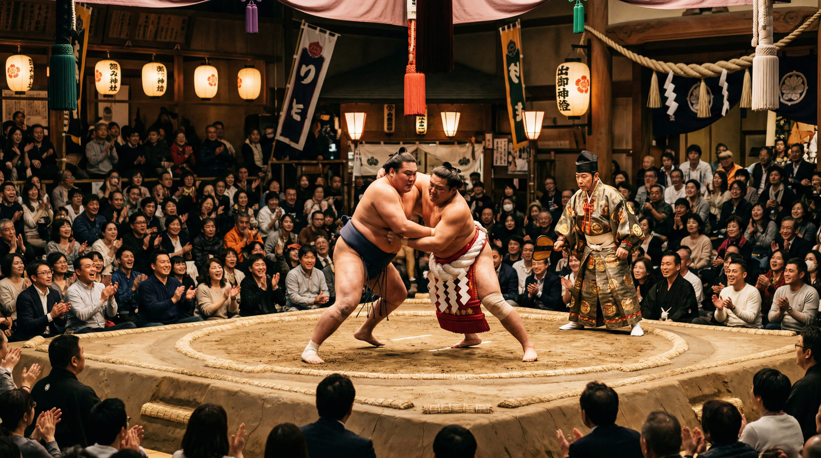 Osaka sumo experience image with live cultural show
